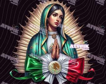 Virgen de Guadalupe png Our Lady of Guadalupe Virgin Mexican Flag designs Coquette Bow PNG Sublimation DTF Virgen of mexico, Latina design