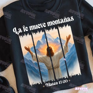 La Fe mueve Montañas PNG, Religioso Diseño, Digital download, Diseño Cristiano, Fe en Dios PNG, Frases Cristianas PNG, Mujer De Fe Spanish
