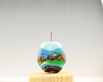 Scenic focal  Lampwork bead,firefrost studio