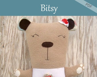 Bitsy Bear Pattern Plush Stuffie pdf Download now