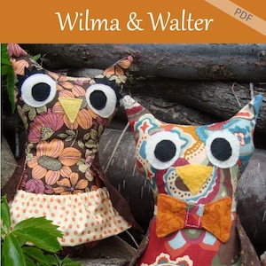 Owl Sewing Pattern Plushie Stuffie Instant Download
