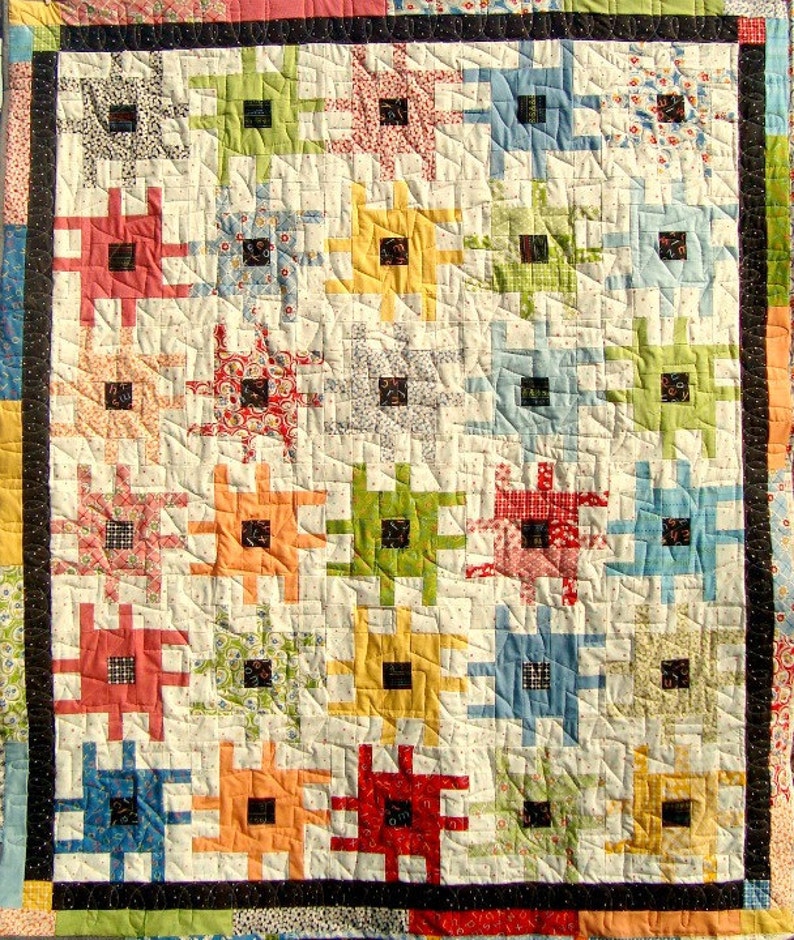 Quilt Pattern Sprockets Quilt Block Boy Quilt image 4