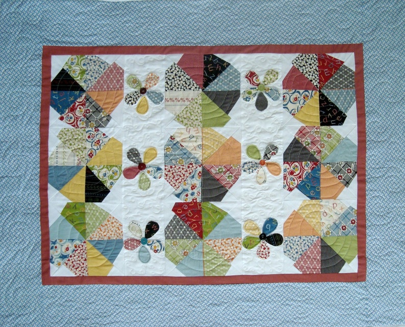 Baby Quilt Pattern Apple Slices Charm Pack Friendly Etsy