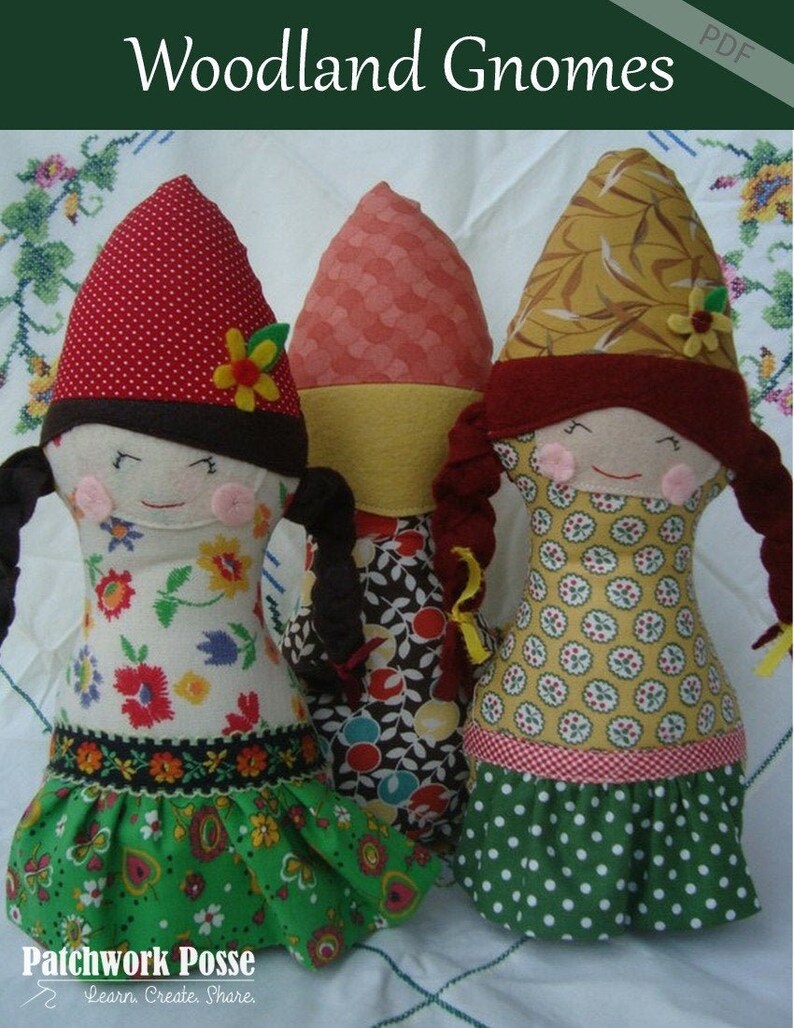 Gnome Doll Pattern, Woodland doll Download Pattern Now image 1