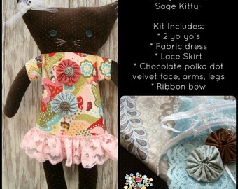 KIT for Sage Kitty Plush Pattern Included
