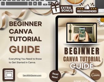 Canva Tutorial Ebook for Beginners + Bonus Template, How To Use Canva Course (PDF)