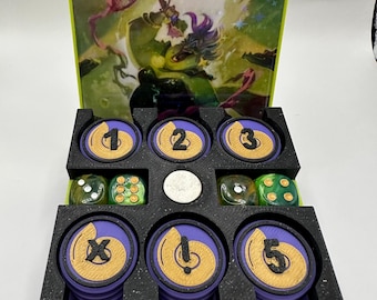 Deceiver of All! Ursula - Themed Token Box and Tokens with Holographic lid!