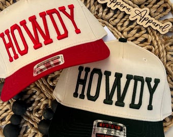 Gorra Howdy Trucker / Gorra bordada 3D, sombrero de vaquera del oeste, lindo sombrero campestre para mujer, gorra de béisbol de rodeo, sombrero estilo vaquero