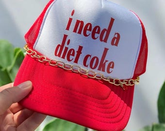 Necesito una gorra de Coca-Cola Light – Gorra de camionero Otto Foam bordada y divertida, regalo para amantes de los refrescos, gorra snapback retro para mujeres y hombres.