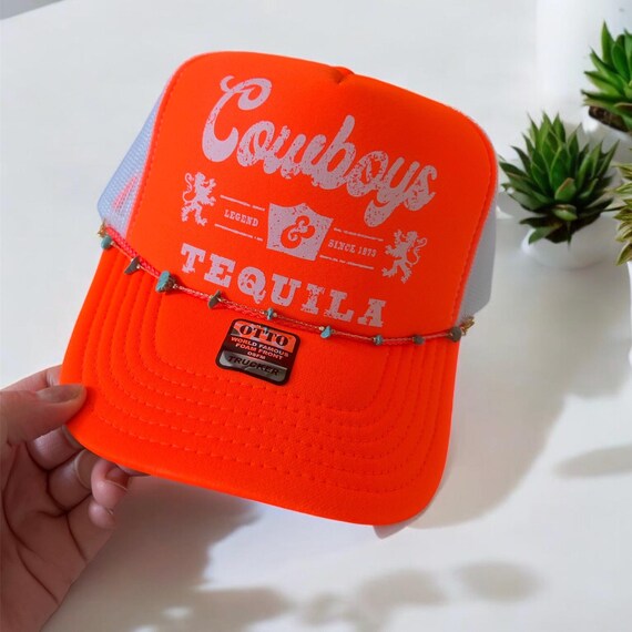 Cowboys and Tequila Hat – Graphic Otto Foam Snapback Trucker Cap