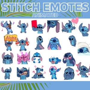 May include: A set of 20 animated Stitch emoticons. The emoticons feature Stitch in various poses and expressions, including happy, sad, surprised, and angry. The emoticons are perfect for adding a touch of fun and whimsy to your online conversations.