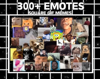 Discord Player Emote Kanal Twitch Emoji Streamer Einfach Meme Lustig Quadrat Gif Animiertes Tracking Bundle Emotes Pack Banner Knötchen