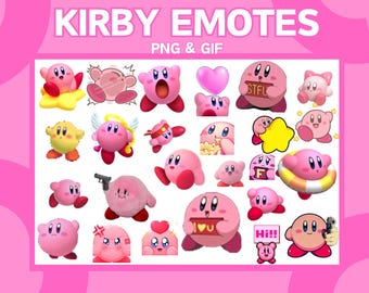 Paquete de emoticonos de Kirby: Emojis GIF animados (descarga digital)
