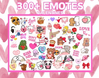 Emotes Kawaii de San Valentín: Más de 300 emoticonos animados para Twitch, Discord y YouTube (GIF, PNG) (Descarga digital)
