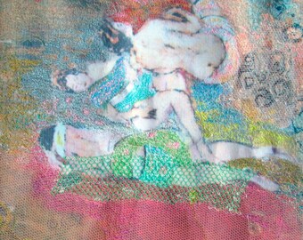 Soiree Stickerei nach original Gemälde