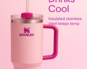 40oz Large Stainless Steel Travel Tumbler | FlowState Quencher Mug | Flamingo Pink Insulated Cup | Keeps Drinks Hot & Cold