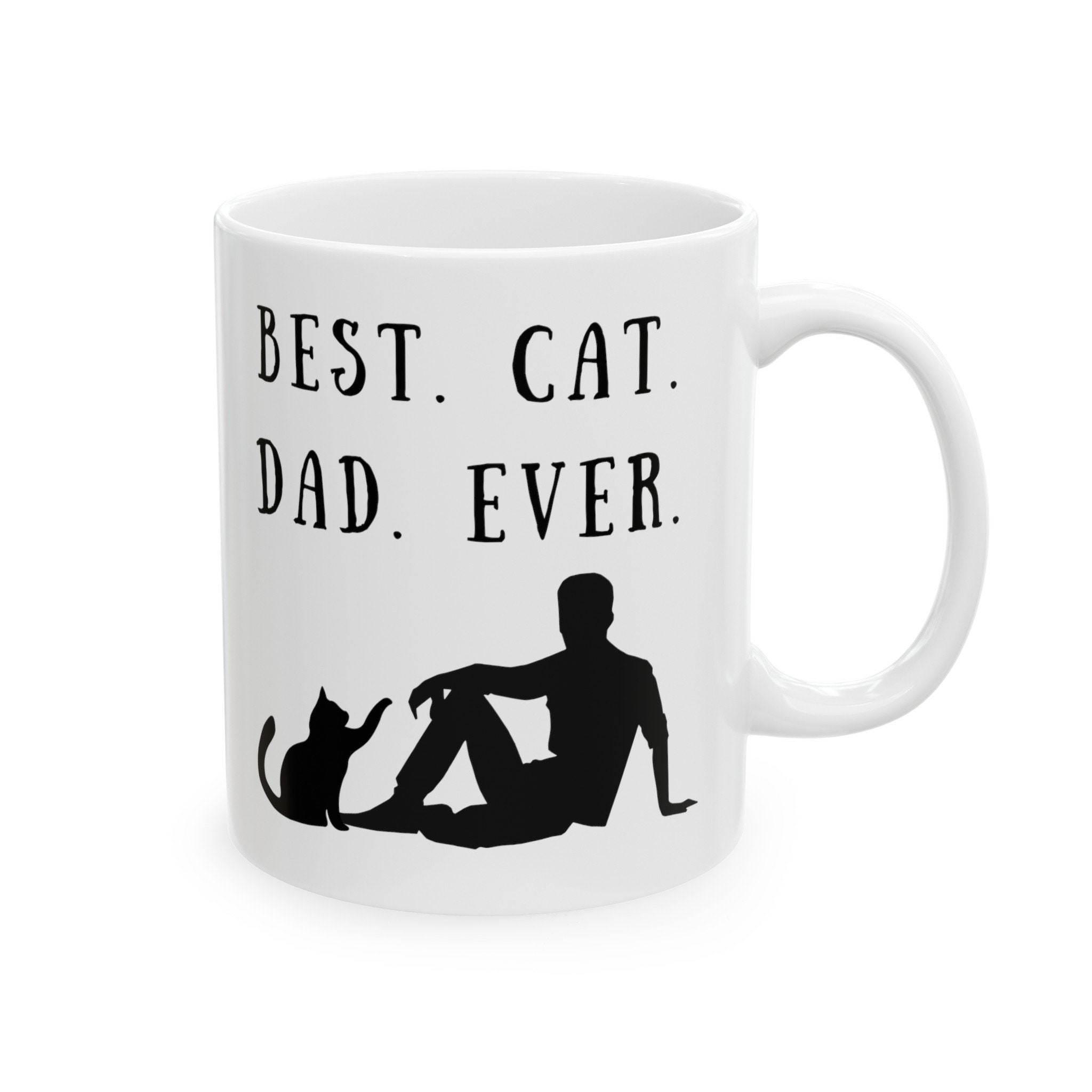 Tazza da caffè in ceramica Best Cat Dad Ever, (11oz, 15oz), amante degli animali, lui, festa del papà, compleanno, Natale, regalo, speciale, sentimentale - Italia
