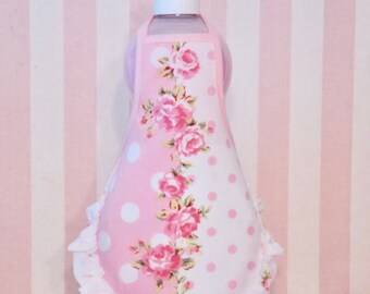 Lavender Lilac Purple Ruffle Kitchen Decor Dish Soap Bottle Apron fits 25 oz