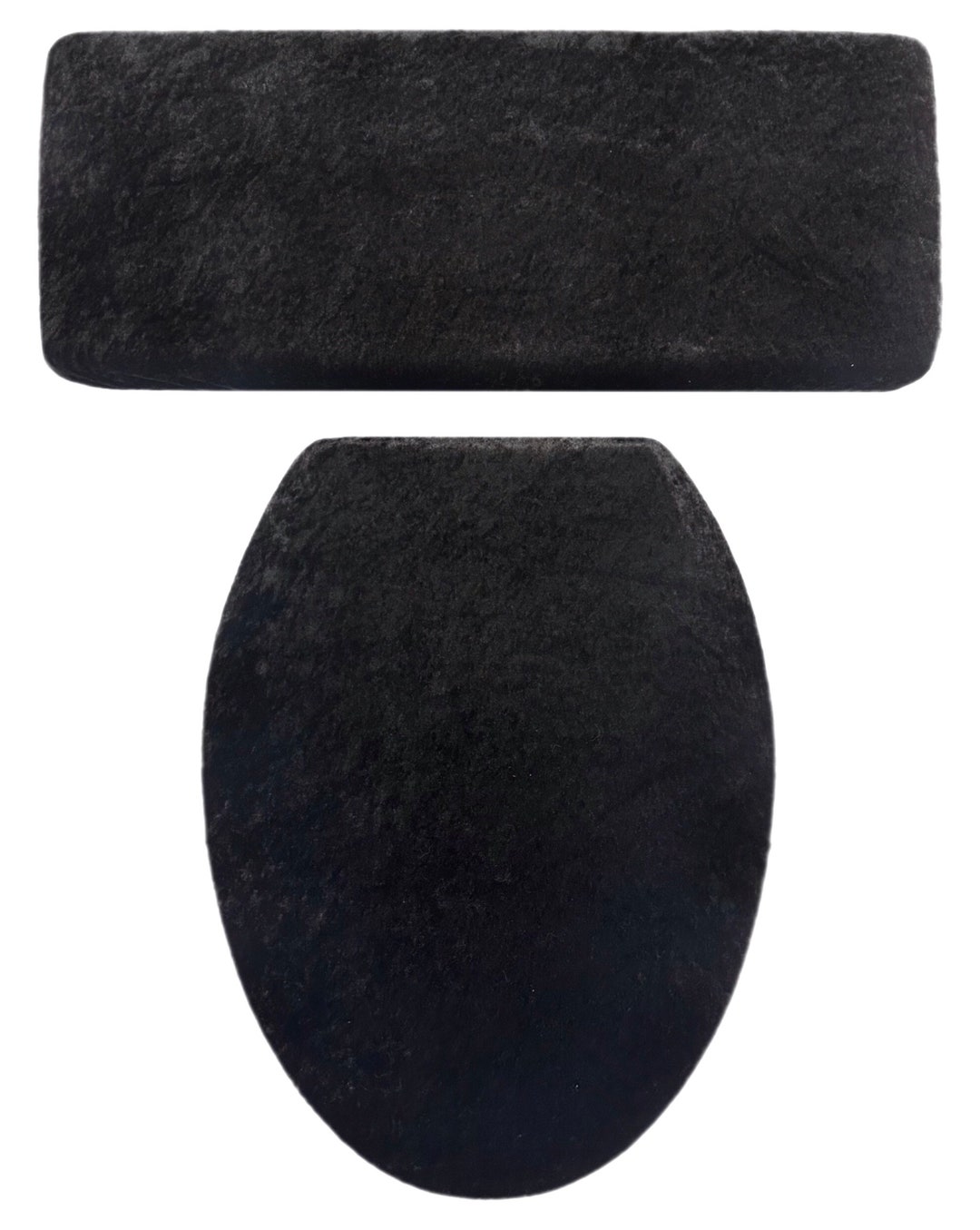 Black Crushed Velvet LINED Toilet Seat Lid & Tank Lid Cover Etsy