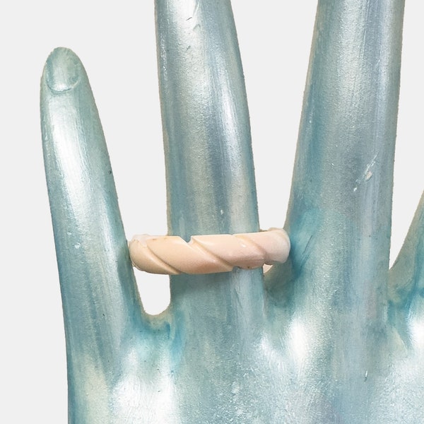 Carved Shell Ring Etsy