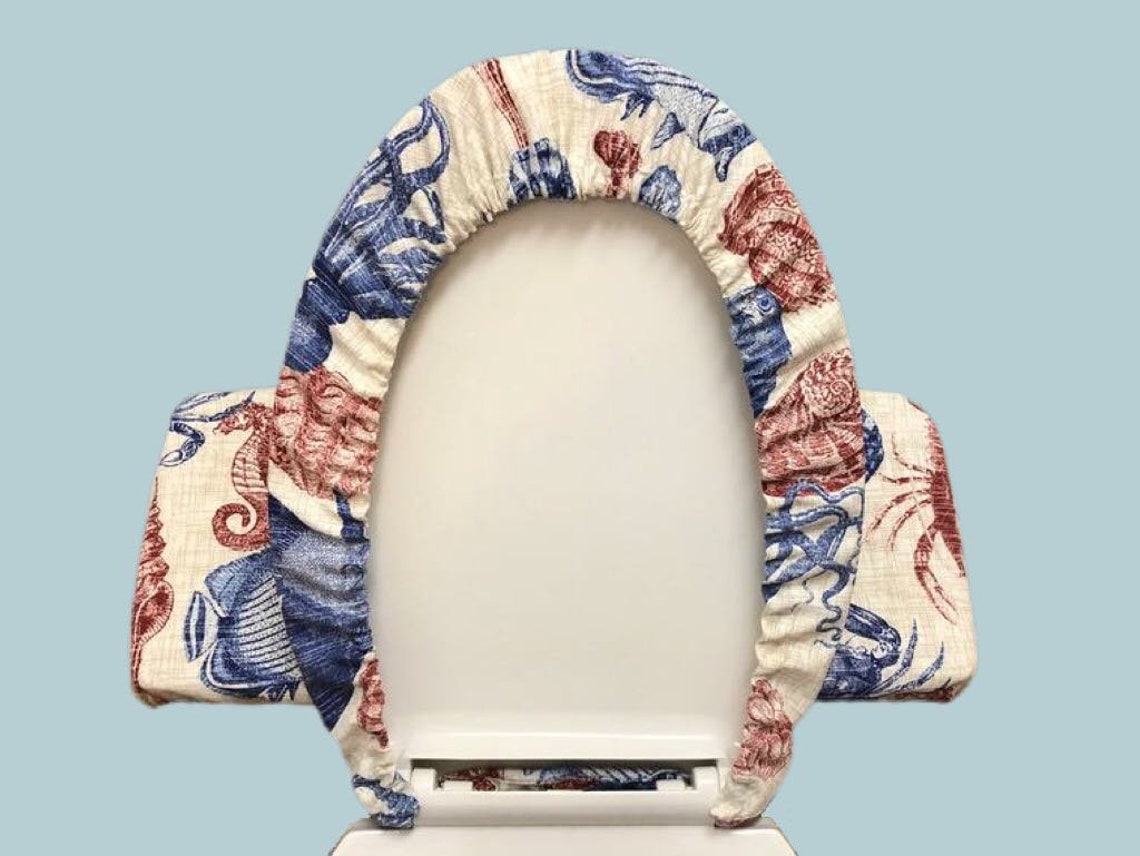 Coastal Toilet Seat & Tank Lid Cover Set Etsy