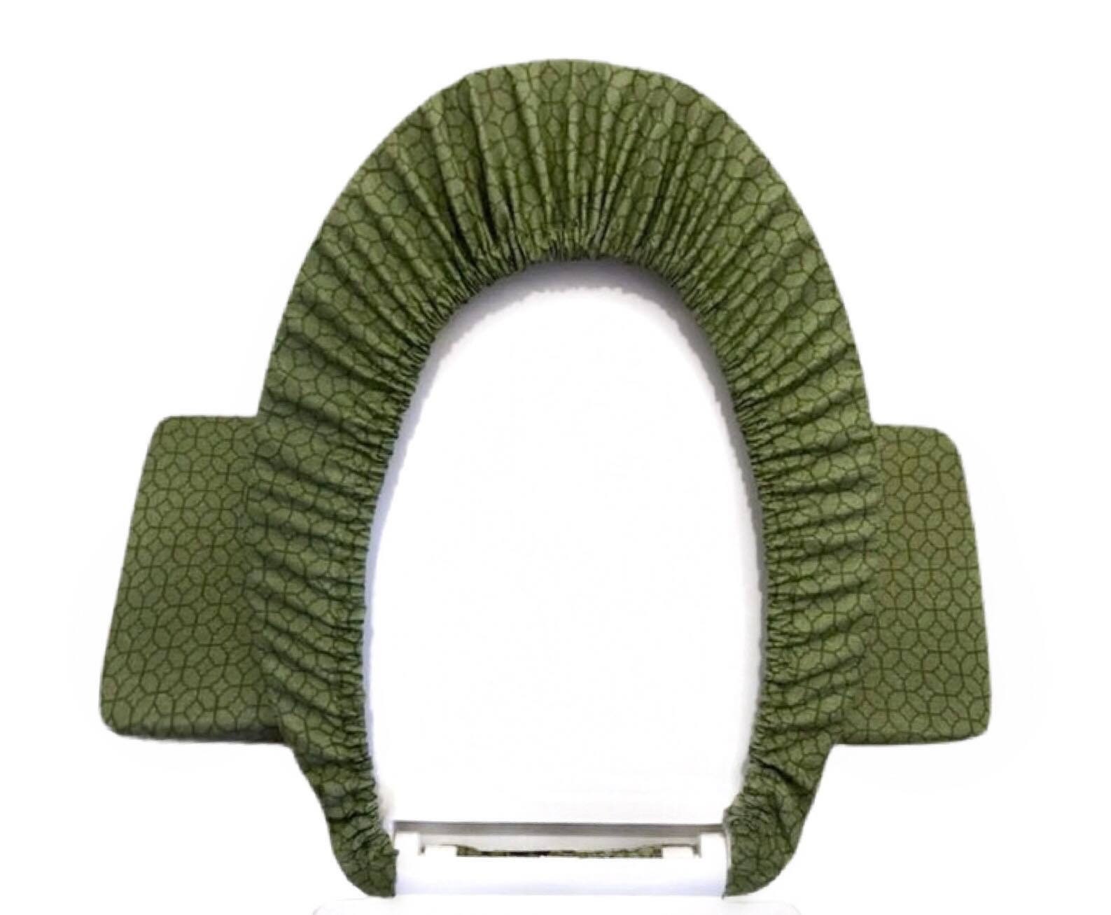 Sage Green Geometric Pattern Toilet Seat Lid Cover sold by Blair