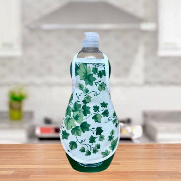 Ivy Dish Soap/Lotion Bottle Apron - fits 25 oz Kitchen Decor Gift