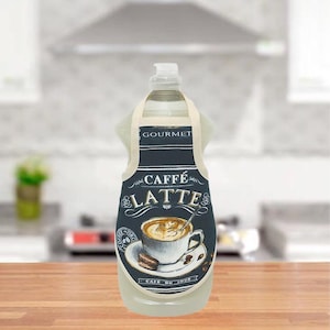 Caffe' Latte' - Dish Soap Bottle Apron - fits 25 oz. bottle - Kitchen Decor Gift