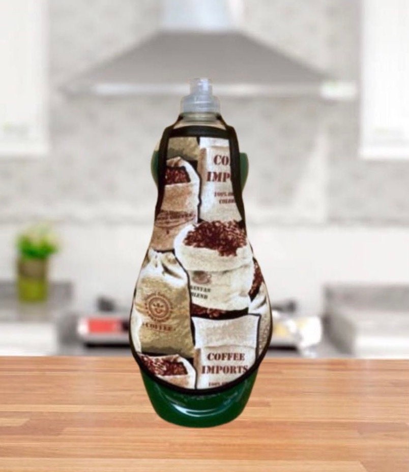 Lg Coffee Beans - Dish Soap Bottle Apron Fits 32 To 50 Oz Bottle Kitchen Decor Gift Idea