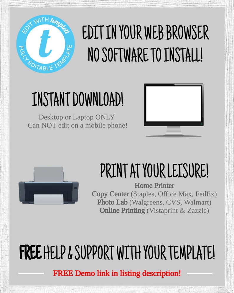 New Home Announcement Template Printable & Digital, Editable Moving