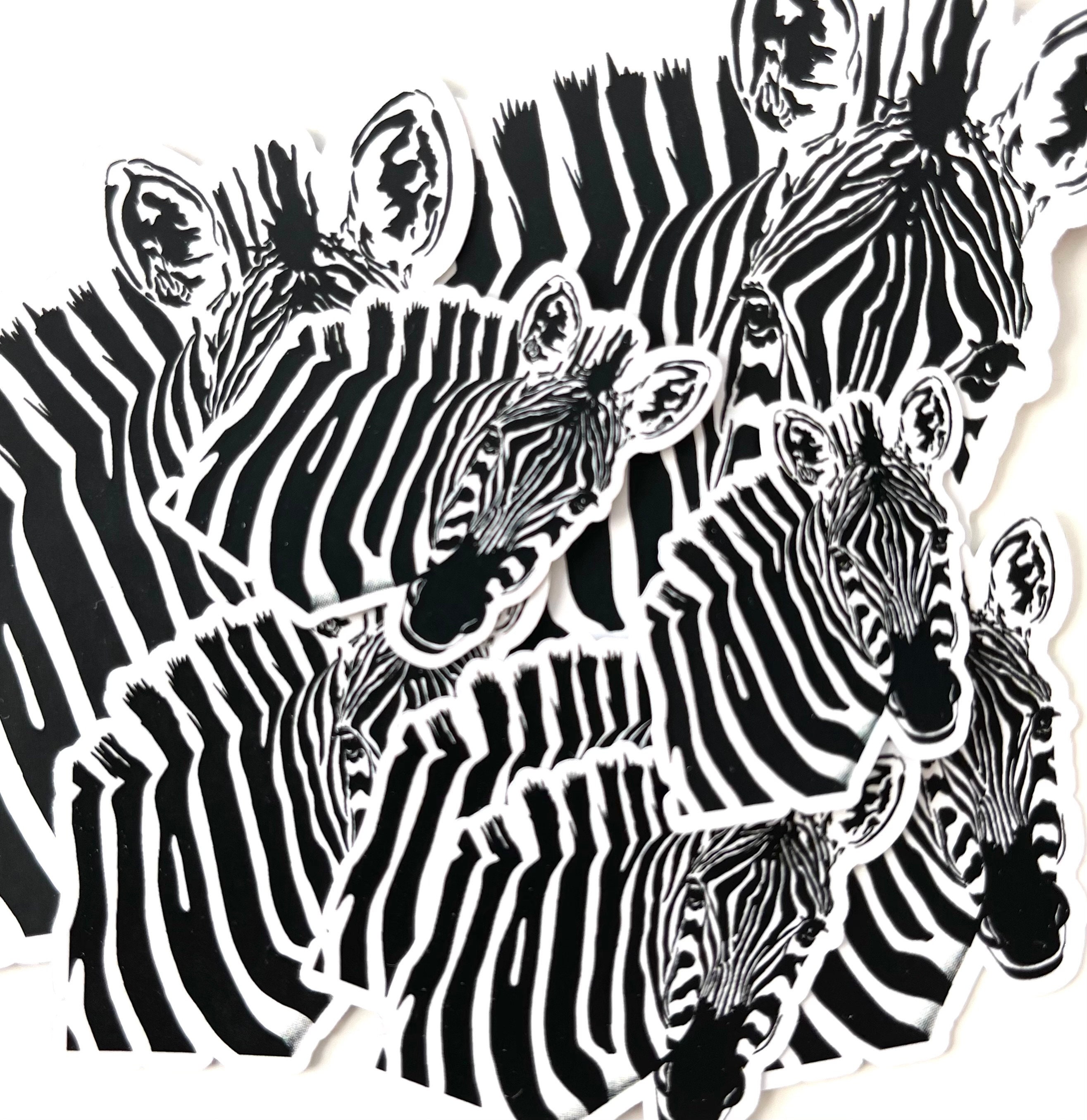 Zebra Die Cut Sticker | Etsy