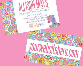 Business Card FAST FREE Customization- Lula Inspired
