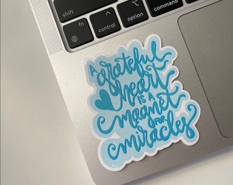 Grateful Heart Die Cut Sticker