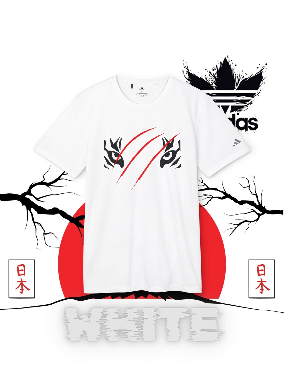 Adidas® Custom Art Unisex Sport T-shirt: Japan Mount Fuji