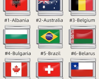 ④ 世界の国旗チャーム まとめ売り 世界の国旗をモチーフにした