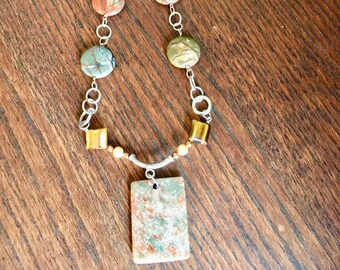 Jasper Necklace with Pendant