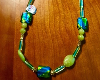 Dichroic Glass Necklace