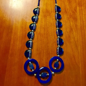 Glass & Lapis Lazuli Necklace