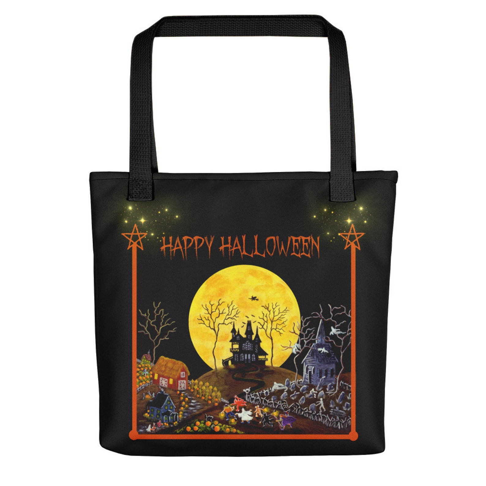 Halloween tote bag | Etsy