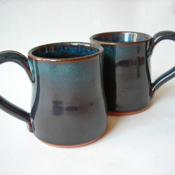 Pottery Mugs 8 oz Set of 2