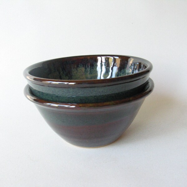 Pottery Dessert Bowls Set of 2, Set of Pottery Bowls, Handmade Pottery Bowls