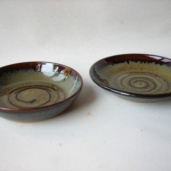 Decorative Stoneware Dishes Set of 2  Pottery Seconds