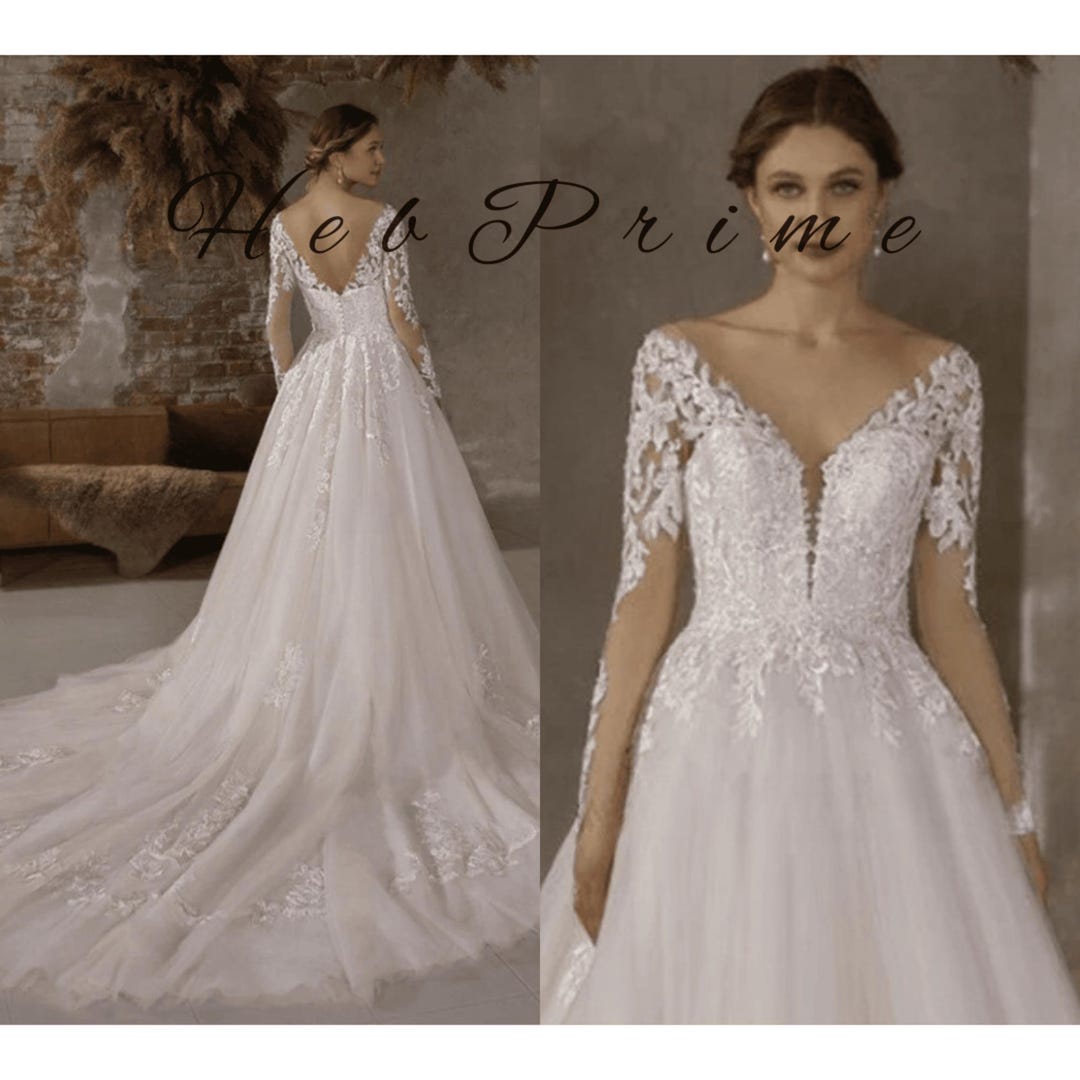 Lace-up Natural Sleeveless White A-line/Princess Wedding Dresses main image 1