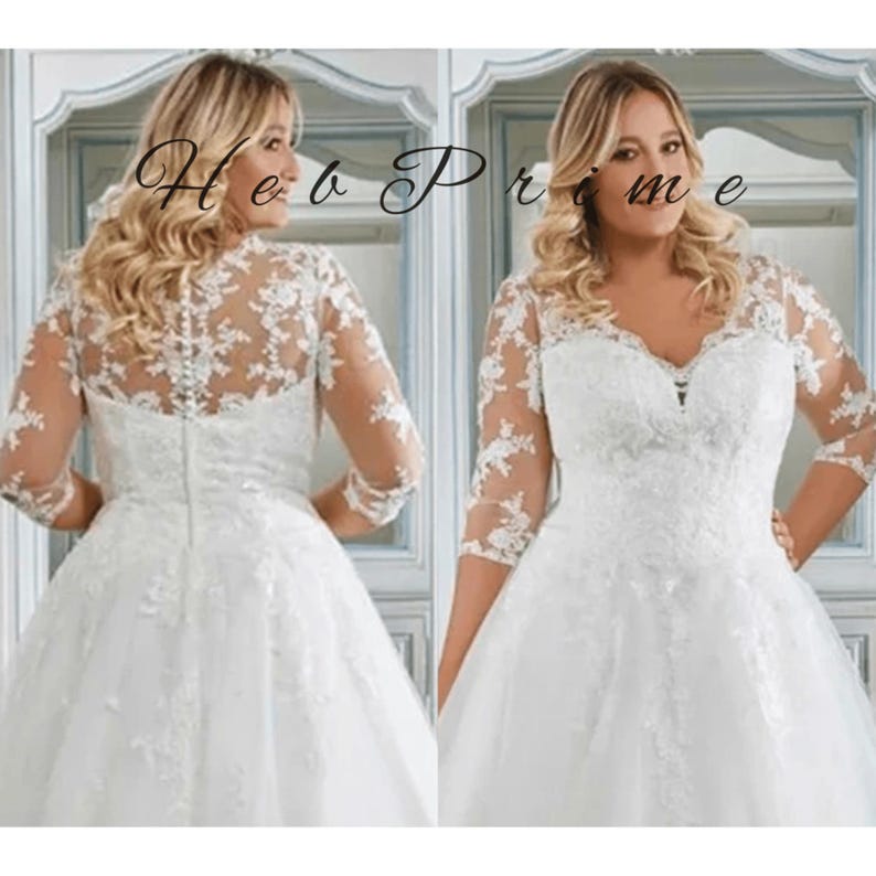 Plus Size Wedding Dress With V Neck Bridal Style