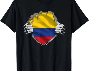 T-shirt met Colombiaanse vlag 100% katoen
