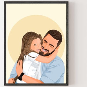 Custom Family Portrait, Personalized Gift for Dad, Father's Day Gift, Custom New Dad, Grandpa Gift, Family Illustration, Cartoon Portrait