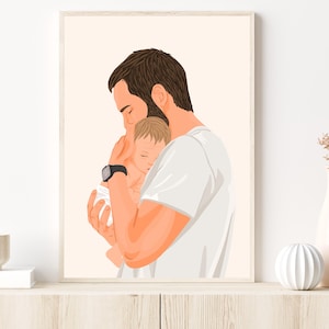Personalized Family Portraits, Custom Portrait Painting, Anniversary Gift for Husband, Birthday Gift for Him, Custom Drawing from Photo