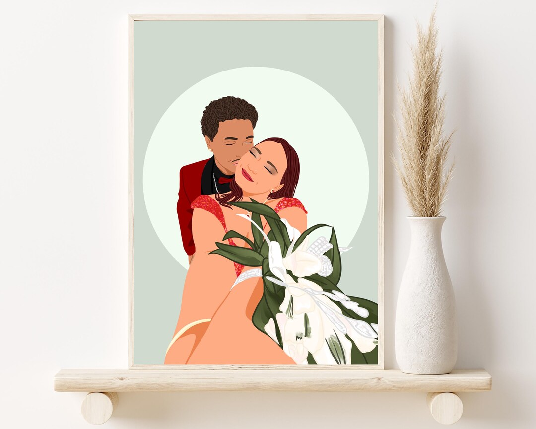 Sentimental Drawing Friend Custom Couple Portrait From Photo: Sentimental Gift for Him ...