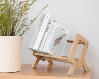 Wooden Desk Organizer, Desk Storage Rack, Tabletop Bookshelf, Desk File Storage, Living Room Book Stand, Office Book Display Rack