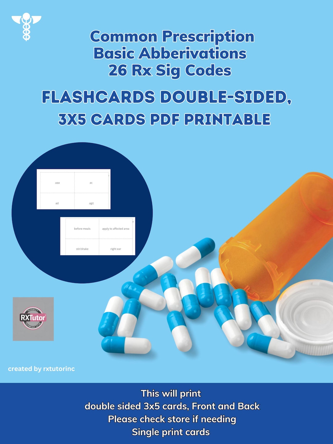 26 Rx Sig Codes Flashcards: Pharmacy & Medical Abbreviations (PDF ...